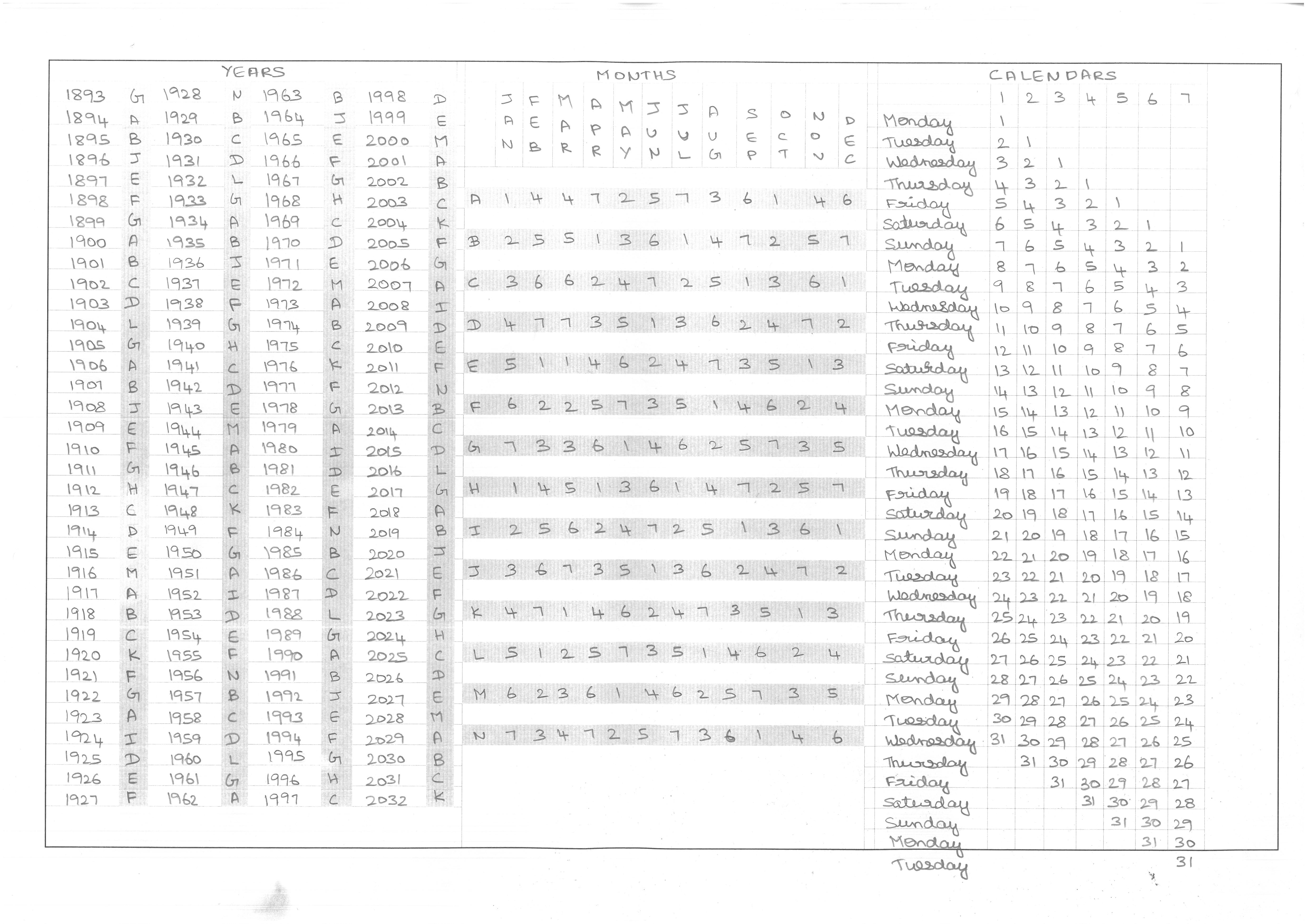 calendar