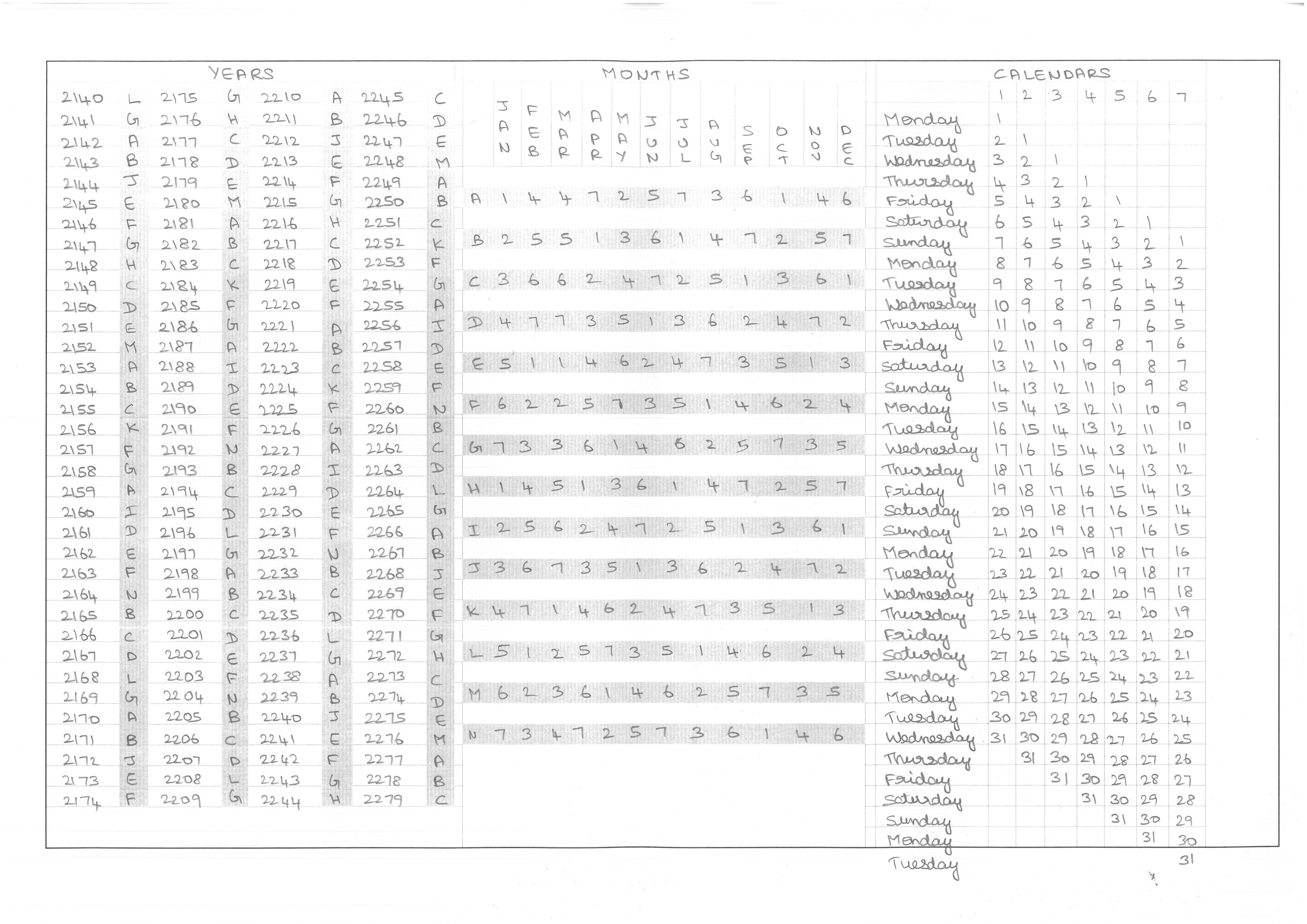 calendar