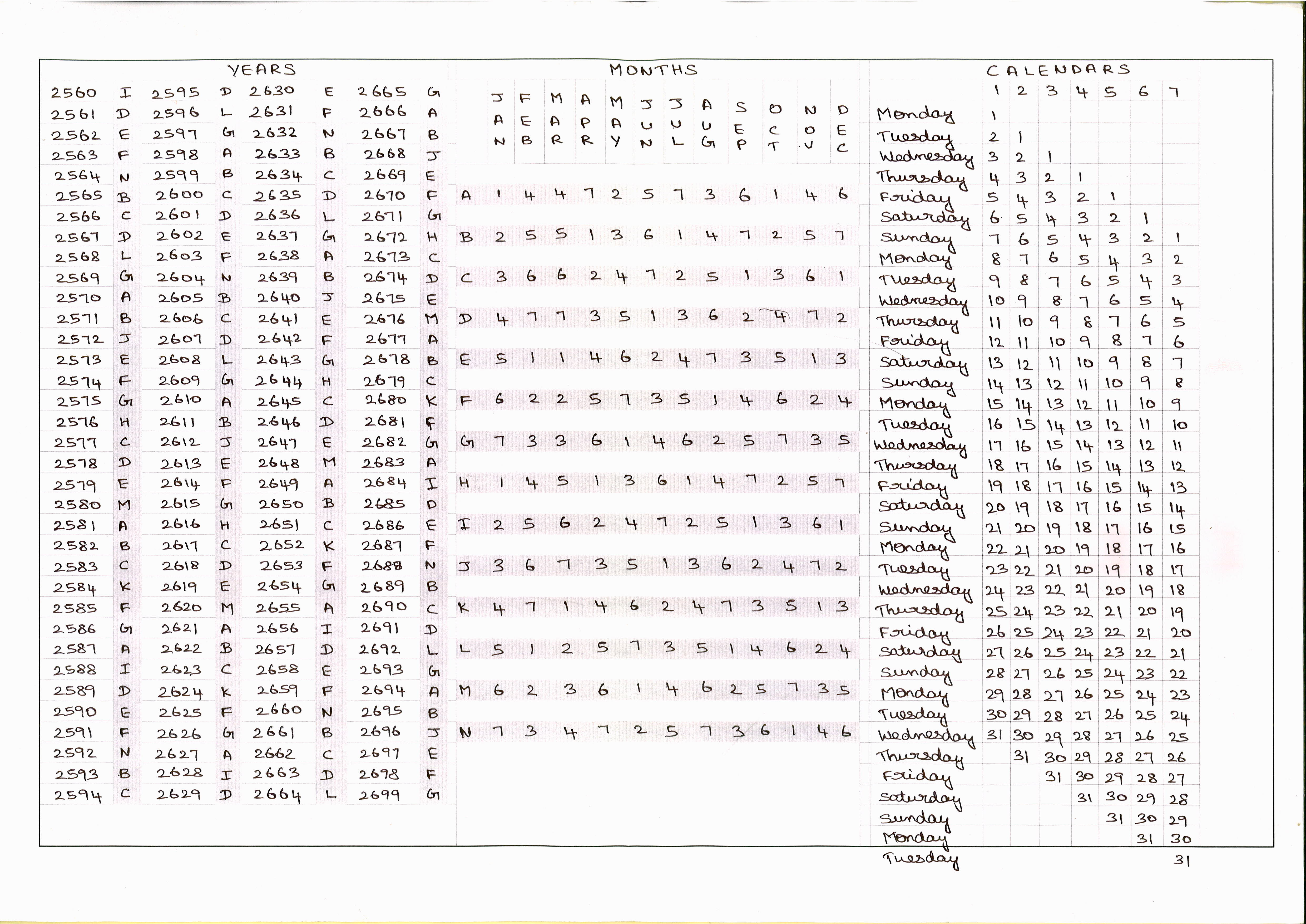 calendar